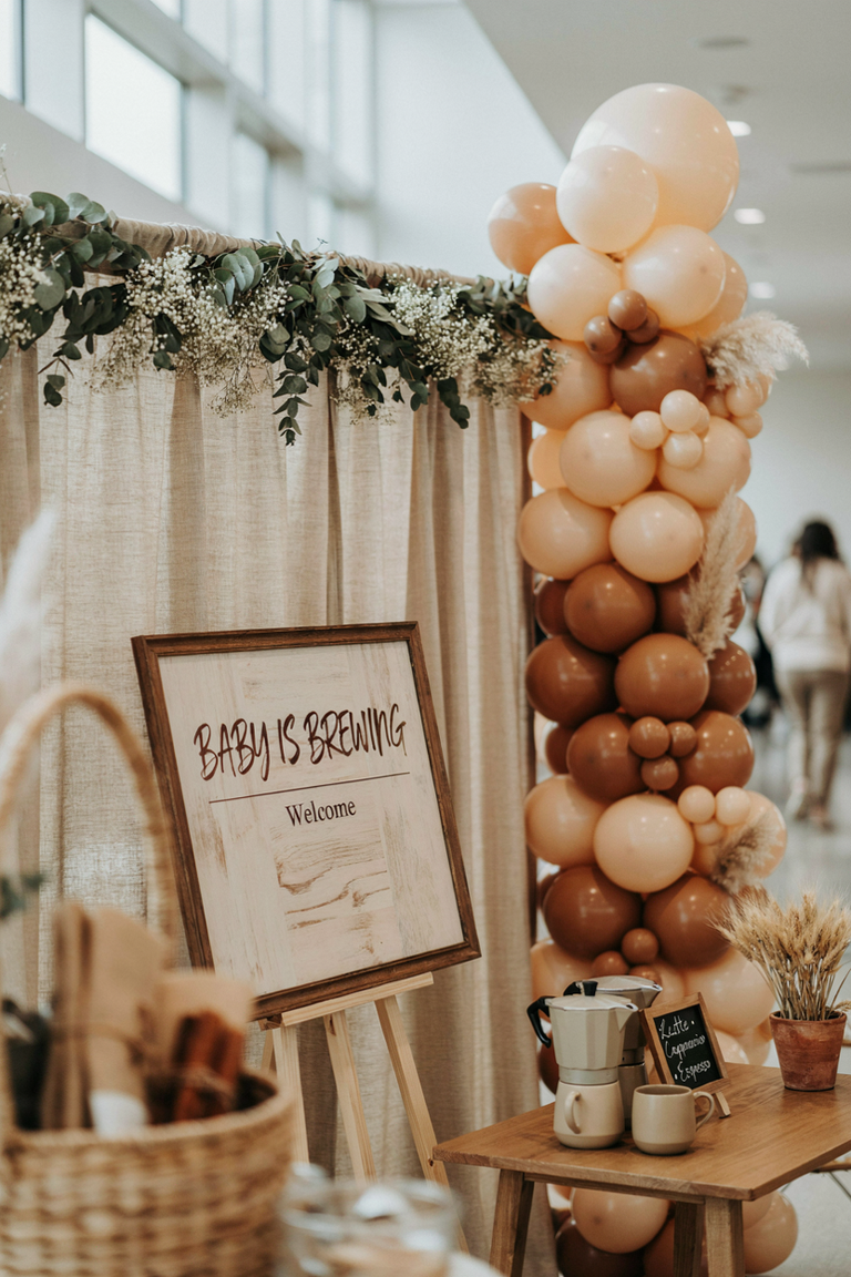 37 Cozy Baby Is Brewing Baby Shower Ideas for a Warm Coffee-Themed Celebration