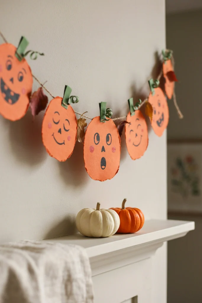 DIY Halloween Pumpkin Garland