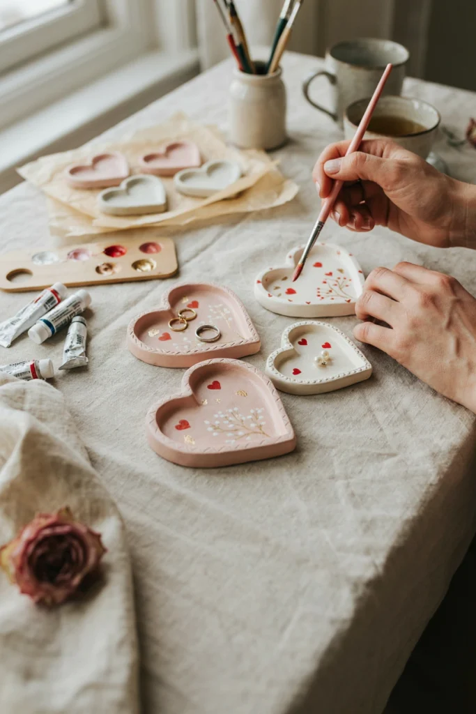 Clay Heart Trinket Dishes