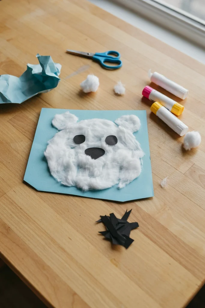 Cotton Ball Polar Bears