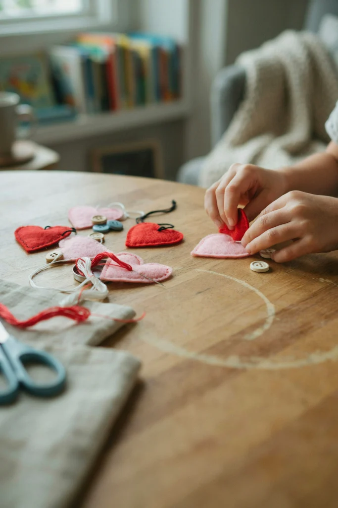 Felt Heart Bookmarks