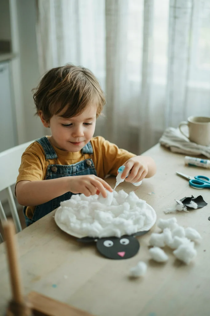 Fluffy Paper Plate Sheep