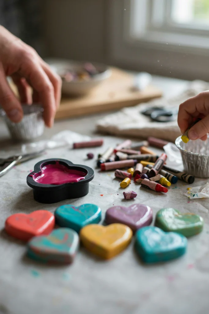 Heart-Shaped Crayons