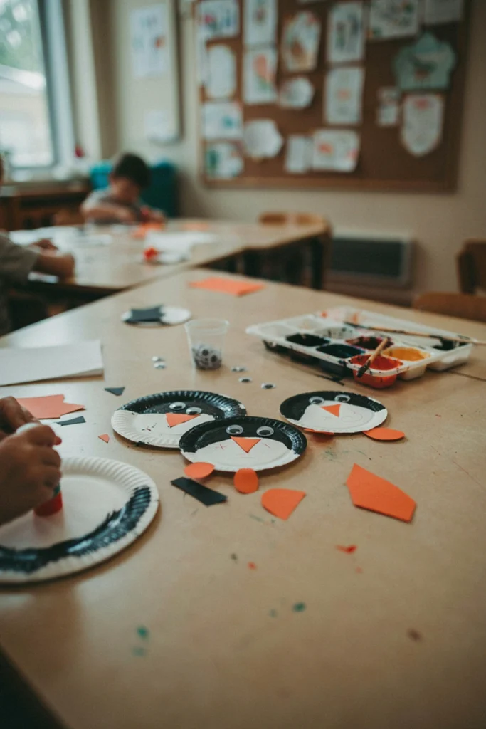 Paper Plate Penguins