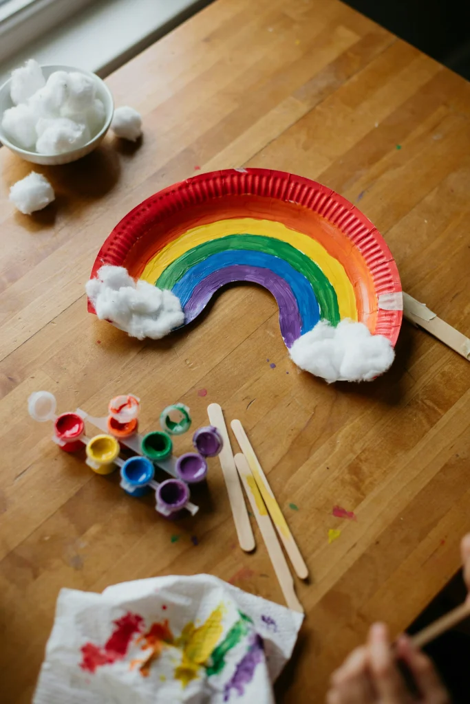 Paper Plate Rainbow Mask