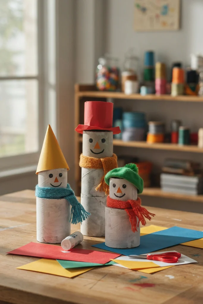 Paper Roll Snowmen