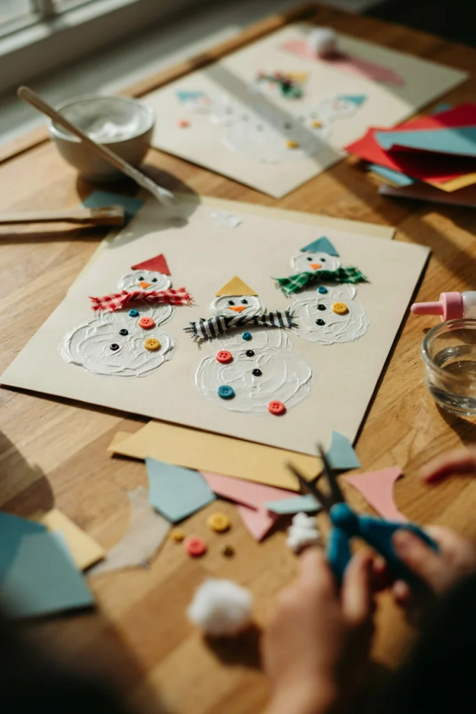 Puffy Paint Snowmen
