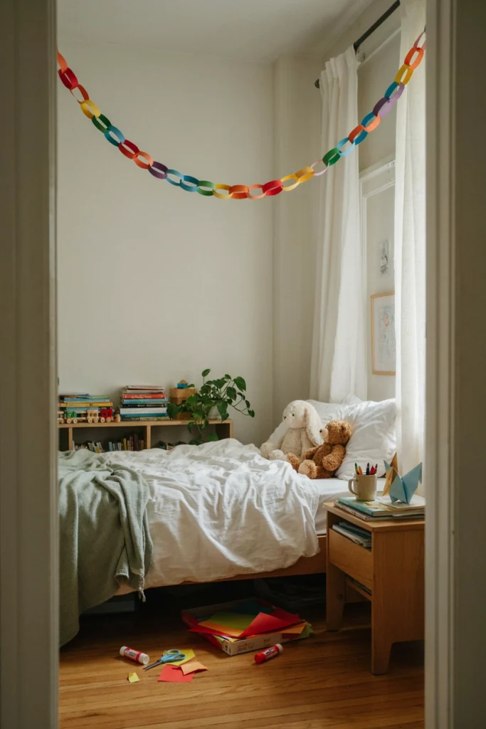 Rainbow Paper Chain Garland