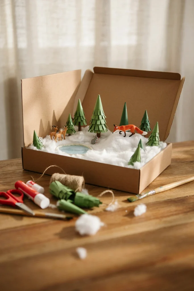 Snowy Forest Diorama