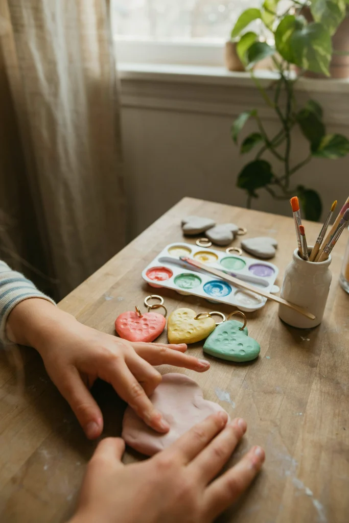 Thumbprint Heart Keychains