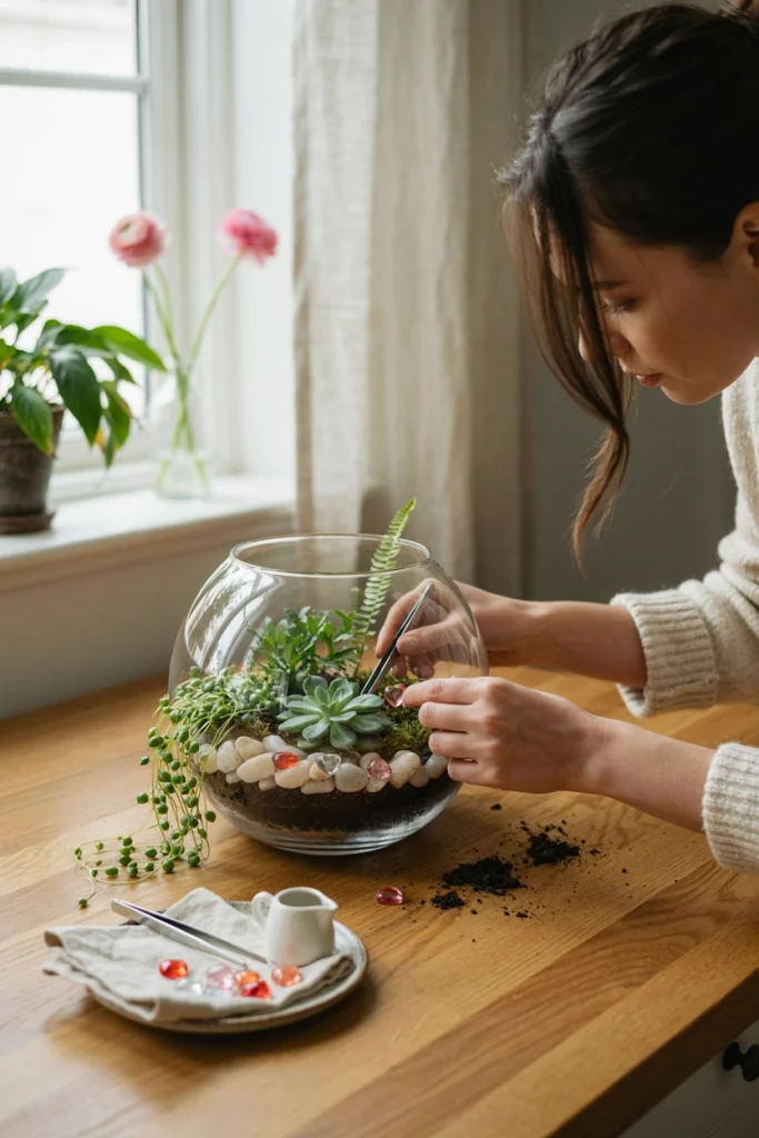 Valentine’s Day Themed Terrariums