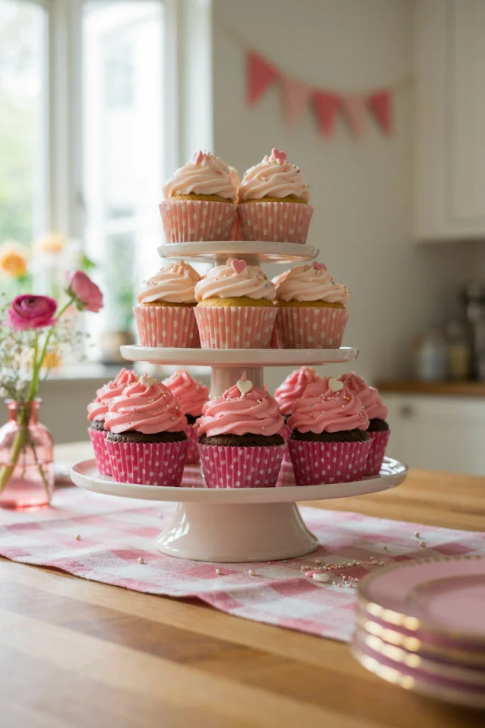 Barbie-Themed Cupcake Station