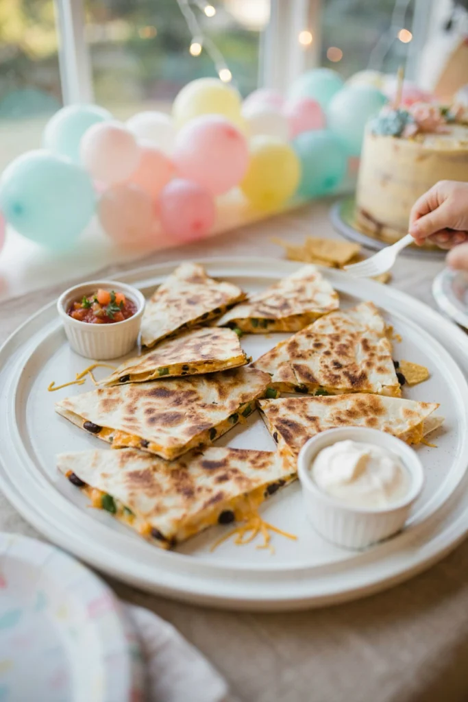 Cheese Quesadilla Triangles