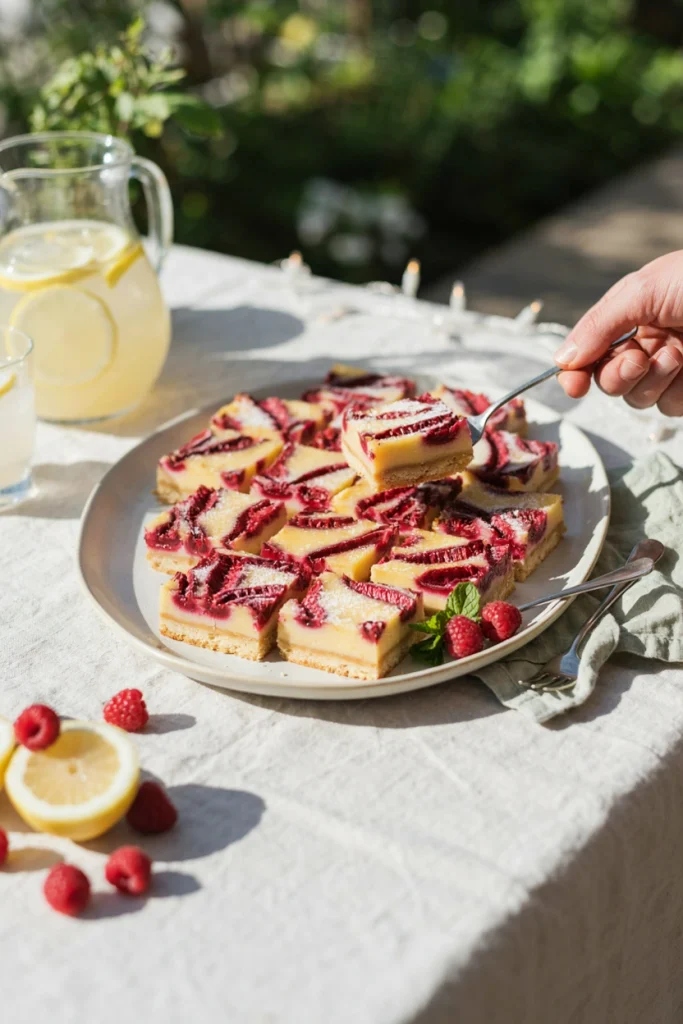 Bright Raspberry Lemon Bars