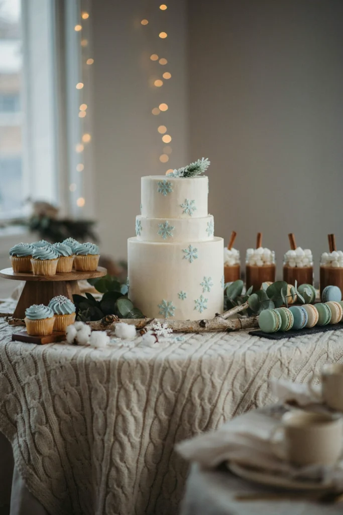 Cable-Knit Sweater Dessert Table