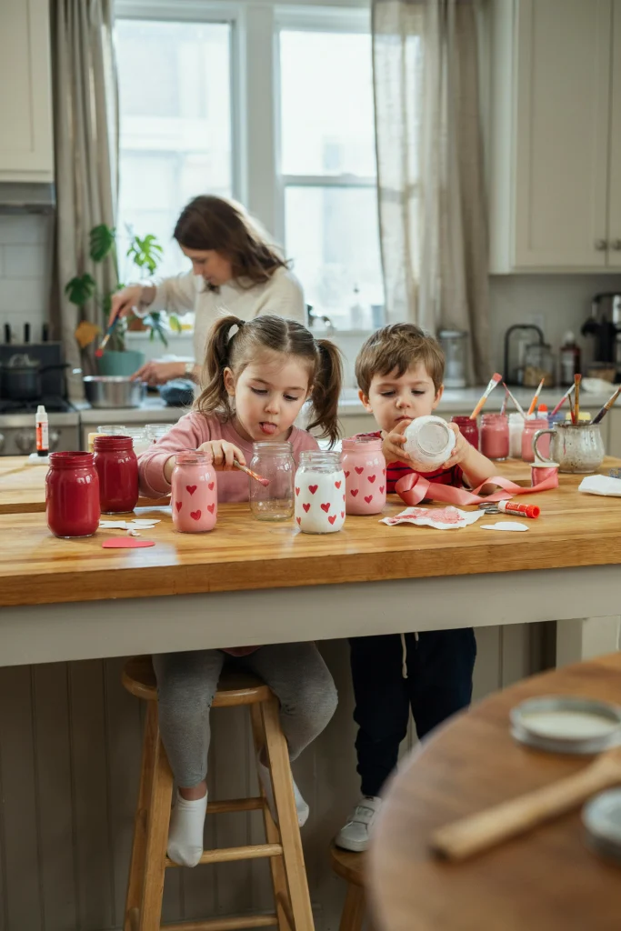 mason jars for Valentine’s Day